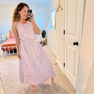 ShopBop Something Navy Purple Lilac Cutout Maxi Dress Large